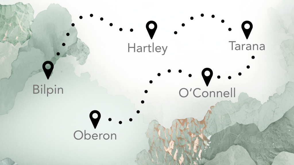 Scenic drive to Oberon